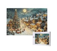 4000 Piece Jigsaw Puzzles for Adults Christmas Jigsaw Comes with Packaging Box and Reference Pictures,Fun Joyful Family Entertainment Games,Challenging Adult Puzzles Gift Home Decor Snow Scene M-695