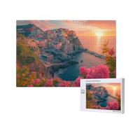 4000 Piece Jigsaw Puzzles for Adults Cinque Terre Jigsaw Sunset Comes with Packaging Box and Reference Pictures,Fun and Joyful Family Entertainment Games,Challenging Puzzles Gifts for Women/Men 2T-842