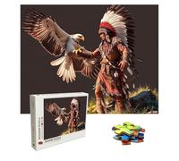 4000 Piece Jigsaw Puzzles for Adults Eagle - Wooden Puzzles for Adults - Native Americans Puzzle 55.7 X 34.4 Inch - Jigsaw Games for Adult - Extra Fun Challenges - Gifts for Men and Women 8p-466