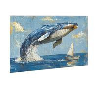 4000 Piece Jigsaw Puzzles for Adults Educational Game Jigsaw Puzzle, Jigsaw Puzzles for Adults 4000 Whale Sailboat, Challenging/Brainteasing Adult Jigsaws, Suitable for Relaxation, Creativity fr0-942