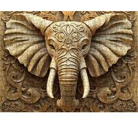 4000 Piece Jigsaw Puzzles for Adults, elephant statue-2 Wooden Puzzle Hard Difficult Challenging Puzzle, jigsaw Puzzle 55.7 x 34.4 inches, Stress Relief Wall Decor, Educational Games, Gifts w0-117