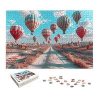 4000 Piece Jigsaw Puzzles for Adults, Hot Air Balloon Jigsaw Puzzles for Adults 4000, Landscape Jigsaws for Family Educational Games, Wooden Puzzle with Gift Box, Gifts for Women, Home Decor, -5974