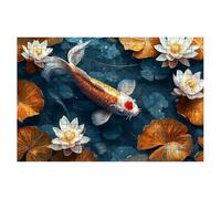 4000 Piece Jigsaw Puzzles for Adults, Lotus Jigsaw Puzzles for Adults 4000, Fish Jigsaws Educational Game, Challenging Puzzle Games for The Whole, Wooden Puzzle for Home Decor, Gifts for Women -1561