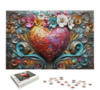 4000 Piece Jigsaw Puzzles for Adults, Love Jigsaw Puzzles for Adults 4000, Flower Jigsaws for Family Educational Games, Wooden Puzzle with Gift Box, Unique Gifts for Women, Home Wall Decor, -6810