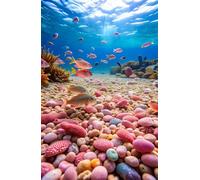 4000 Piece Jigsaw Puzzles for Adults, Ocean Fish Pebbles 55.5x34.3 inch, Challenging Brain Teaser Puzzle, Premium Cardboard Hobby Gift for Adults & Seniors
