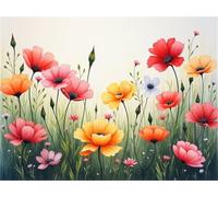 4000 Piece Jigsaw Puzzles for Adults, Pink Poppies Classic Puzzle, 55.5x34.3 inch, Premium Interlocking No Dust, Family Indoor Activity