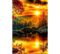 4000 Piece Jigsaw Puzzles for Adults Sunset Jungle Lake Challenging Puzzle Educational Games Puzzle for Adults 4000 Pieces Family Game Great Gift Idea, 55.5 x 34.3 inch