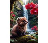 4000 Piece Jigsaw Puzzles for Adults, Waterfall Flowers Animals Classic Puzzle, 55.5x34.3 inch, Premium Interlocking No Dust, Family Indoor Activity