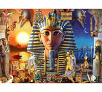 4000 Pieces Jigsaw Puzzles for Adults,Family Challenging Puzzle Game,Fun Intellectual Art puzzles for Decompression and Home Decor Egyptian Pharaoh Statue(58.3x41.3 inch)