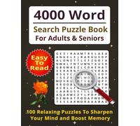 4000 Word Search Puzzle Book For Adults & Seniors: 100 Relaxing Puzzles to Sharpen Your Mind and Boost Memory - Easy-to-Read Large Print Brain Game ... Size 8.5 x 11 Inch (CHRISTMAS WORD SEARCH)