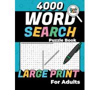 4000 Word Search Puzzle Book Large Print For Adults: Relaxing Jumbo Word Search for Adults and Seniors Book 2
