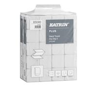 4000 x Katrin Plus Paper Hand Towels Zig-Zag, V-fold, 2-Ply, Mobile Phone Pack, White, L: 23 cm, W: 22.4 cm