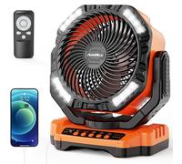 40000mAh Battery Operated Camping Fan, Rechargeable Fan High Velocity, Portable Fan With Remote & Timer - Battery Powered Fan for Car Travel RV Camping Gear Hurricane Emergency Power Outage Essentials