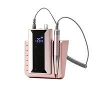 40000RPM Electric Nail Drill Machine 85W Handle Manicure Portable Polishing Tool Rechargeable Art(Rose Gold)