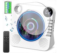 4000mAh Rechargeable CD Player Portable with Bluetooth,HiFi Stereo Speakers,Wireless CD Players with Remote Control, 5 EQ,A-B Repeat, LED Display, Support CD/USB/AUX/3.5mm JackCD Player for Home