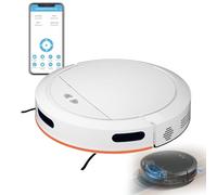4000Pa Robot Vacuum Cleaner with Mop, Wi-Fi Connected, Gyroscope Navigation, 4 Cleaning Modes, Ultra-Thin for Home, Hard Floor, Wood, Carpet (White)