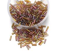 4000pcs Colored Glass Tube Beads, 2 * 7mm, Handmade Beaded Accessories, DIY Bracelet and Necklace Materials for DIY(Color 6)