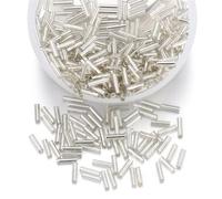 4000pcs Colored Glass Tube Beads, 2 * 7mm, Handmade Beaded Accessories, DIY Bracelet and Necklace Materials for DIY(Color 5)