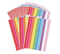 4000pcs Rectangle Color Coding Labels, 3/4inch Colored Stickers Removable Large Color-Coding Labels Color Coded Label Stickers for Planner Labeling Moving Box Books Office (Multi-Color)