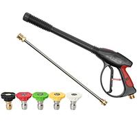 4000PSI High Pressure Washer Gun with Extension Wand, Portable Washer Trigger Spray Gun for M22 14MM Jet Wash Gun Wand Extension with 5 Nozzle Tips Dirt Lance Spray for Window, Car, Patio, Pet