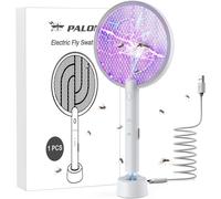 4000V Electric Rechargeable Swatter Mosquito Fly Killer Zapper Racket