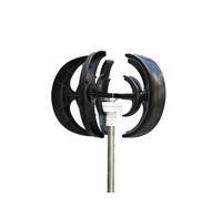 4000W 12V 24V 48V Wind Turbines Generator Lantern 5 Blades Motor Kit Vertical Axis For Home Hybrids Streetlight Electromagnetic for Home, Farm, Street Lighting, Boats(Black,WITH MPPT CONTROLLER_48V)