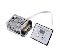 4000W 220V AC SCR Motor Speed Controller Module Voltage Regulator Dimmer for Resistive Load, 10-220V Adjustable Output with Dual Capacitor Surge Protection, Aluminum Alloy Housing