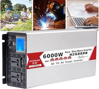 4000W/5000W/6000W/8000W Pure Sine Wave Inverter DC 12V/24V/48V/60V/72V to AC 110V/220V/230V/240V with Digital Display & Universal Socket, Perfect for Home, RV, Camping & Solar Systems