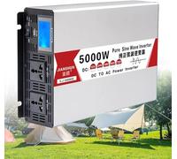 4000W/5000W/6000W/8000W Pure Sine Wave Power Inverter DC 12V/24V/48V/60V/72V to AC 110V/220V/240V with USB Ports & LED Display - Ideal for Travel & Camping