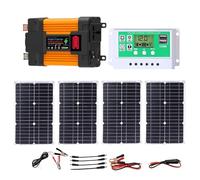 4000W/6000W Solar Power Kit with 100W Folding Panel,12V 50A Charge Controller for Off-Grid Energy, Camping & Emergency Backup(4000W/110V)