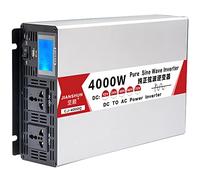 4000W-8000W Pure Sine Wave Inverter DC 12V/24V/48V/60V to AC 110V 220V Power Converter with LED Display, Off-Grid Portable Power Inverter with 2 AC Outlets for Home, RV, Truck, Camping(24Vto220V,4000W