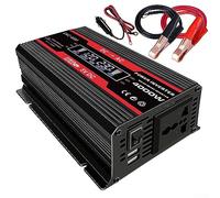 4000W Car Power Inverter DC12V to AC220V with USB Sockets and LCD Display, Dual Car Adapter for Travel, Camping, RV