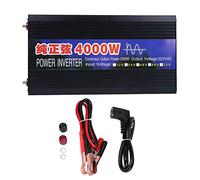 4000W Dual Digital Display Pure Sine Wave Inverter DC to AC Converter Car DC/AC Inverters High Conversion Efficiency for Outdoor Aluminum Alloy Shell (DC12V to AC220V)