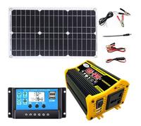 4000W Off-Grid Solar Inverter Kit - Dual 18W Waterproof Solar Panels & 30A Charge Controller for RV, Home, Camping - Efficient Power Solution (Unique Color)