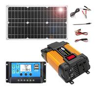 4000W Off-Grid Solar Panel Kit with 18W Monocrystalline Panel and 30A Charge Controller for Camping(110V)