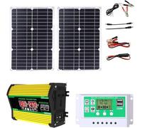 4000W Off-Grid Solar Panel Kit with 50W Waterproof Panel & 50A Charge Controller for RV, Home, and Boat(Yellow)