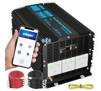 4000W Pure Sine Wave Power Inverter 7900W Surge Peak Power 12V DC to 240V AC with Bluetooth APP Remote Controller Compatible with Lithium Battery for Off-Grid Solar Home RV Car GIANDEL