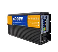 4000W Pure Sine Wave Power Inverter - DC 12V 24V 48V 60V 72V to AC 110V 220V Converter for Cars, RVs, Trucks, Solar, Home Use - High Efficiency Automotive Charger with Multiple Outlets