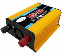 4000W Pure Sine Wave Power Inverter Sine Wave DC 12V to AC 220V Dual LED Display Auto Inverter, with Dual USB, for Cars Camping Travel (Yellow)