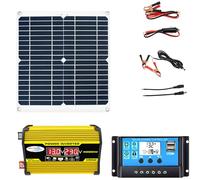 4000W Solar Power Kit with 300W Waterproof Panel & 100A Smart Controller - Outdoor 110V/220V Inverter System(220V)