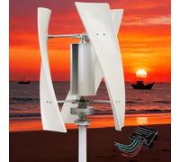 4000W Wind Turbine Generator, Vertical Permanent Magnet Generator for Hybrid Wind and Solar Systems, 12V, 24V, 48V, 220V Output