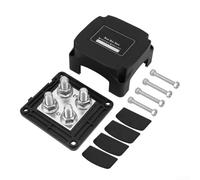 400A 48V Power Bus Bar with M10 Studs for Trucks, Boats, Marine, RV, and For Auto Applications, Designed for Multi Battery Wiring and Neat Negative Wire Management (black)