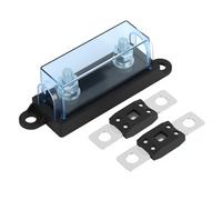 400Amp Midi Fuse and Holder, 1-Way Mega/Amg 100A Holder with 2 PCS Anm Bolt-On Fuse 250A 400A Multi Block Class T Circuit Fuses for Cars Boat Vehicles Construction Agricultural Buses