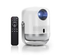 400ANSI WiFi 6 Bluetooth Home Projector with Speaker | 4K Decoding and 1080P Output | One-Touch Focus | 360° Rotation | Portable Projector, Compatible with IPhone/Android/TV