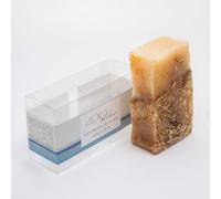 400Below - Dead Sea Mineral Exfoliating Body Soap Bar with Rose and Oud Perfume, Naturally Regenerating with Vegan Loofah Sponge, 200g