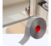 400cm*5cm Self-Adhesive Transition Strip, PVC Door Threshold Strip, Threshold Strips for Doorways for Connecting Floor Gaps, Carpet Threshold Transitions, Floor Tiles(New Grey)