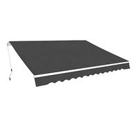 400cm Anthracite Patio Awning - Adjustable Retractable Canopy for Terrace & Balcony Outdoor Privacy Shelter UV Protection Weather Resistant Sun Shade Solution
