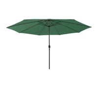 vidaXL Outdoor Parasol with LED Lights and Metal Pole 400 cm Black Sunshade