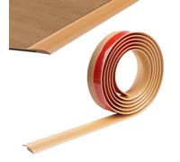 400cm PVC Threshold Strip Self-Adhesive, Carpet Roll Ends,Tile Trim, Aluminium Strip for Carpeted Sill Flooring with a Transition Height of Less Than 5 mm (ellow wood grain)
