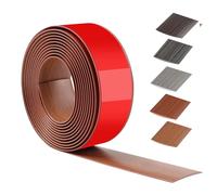 400cm x 5cm Threshold Strip Self-Adhesive,Floor Transition Strips Carpet Edge Trim PVC,Carpet Edging Trim for Kitchen/Living Room,Door Strip for Joining Floor Gaps/Tiles/Carpet(Teak Wood Grain)